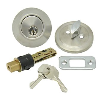 #013-222-SS - Interior Dead Bolt 1" Throw, Stainless Steel