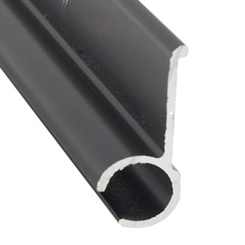 #021-50802-16 - Awning Rail Standard, 1-3/16" x 1/2" x 16', Black