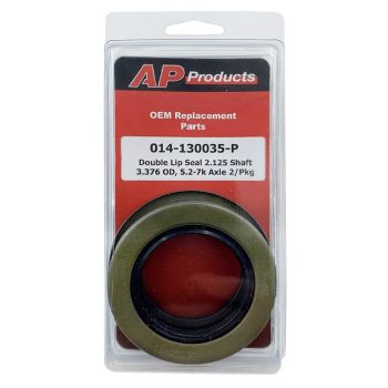 #014-130035-P - Double Lip Grease Seal 2.125 Shaft, 3.376 O.D. 5.2-7 lb. (2 Pack)