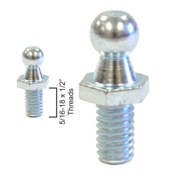 #010-080 - Ball Stud, 5/16-18 x 1/2” Threads, 10mm ball