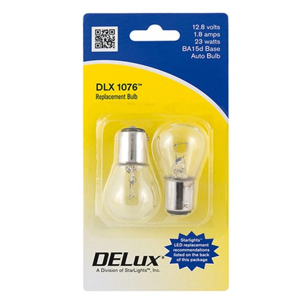 016-02-1076 - Incandescent 1076 Candelabra Contact Bulb, 2 Pack