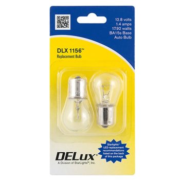 016-02-1141-1156 - Incandescent 1156 Candelabra Contact Bulb, 2 Pack