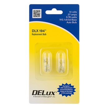 016-02-194 - Incandescent 194 Wedge Base Bulb, 2 Pack