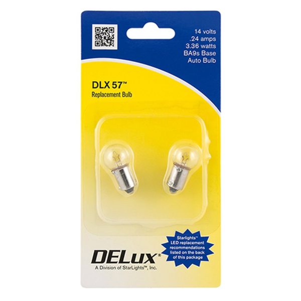 016-02-57 - Incandescent 57 Miniature Bayonet Contact Bulb - 2 Pack
