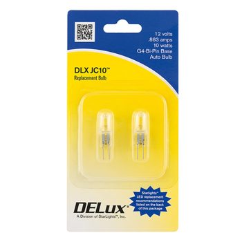 016-02-JC10 - Halogen JC10 Wedge Base Bulb, 2 Pack